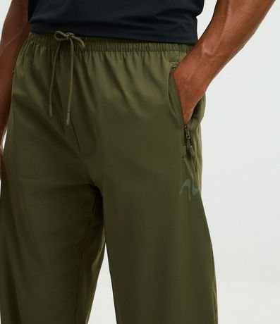 Pantalón Recto Deportivo en Tejido Tecnológico con Regulador en el Ruedo 3