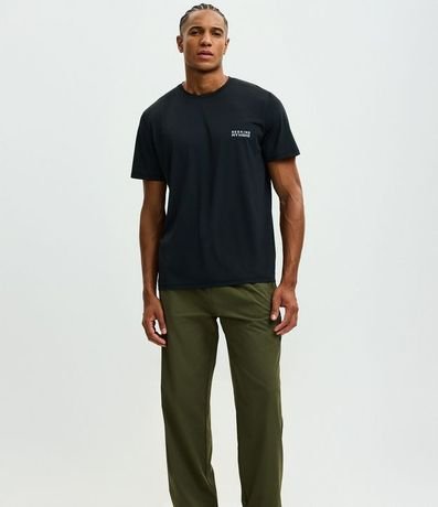 Pantalón Recto Deportivo en Tejido Tecnológico con Regulador en el Ruedo 4