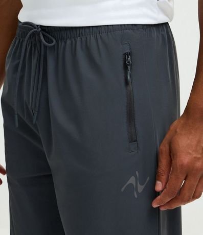 Pantalón Recto Deportivo en Tejido Tecnológico con Regulador en el Ruedo 3