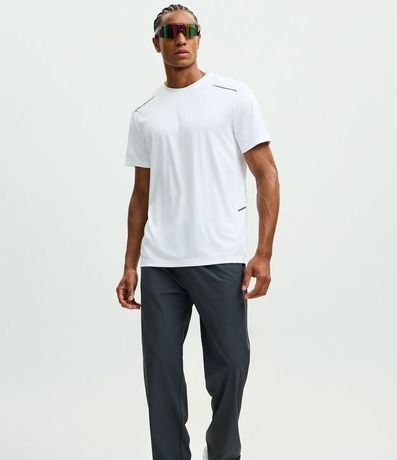 Pantalón Recto Deportivo en Tejido Tecnológico con Regulador en el Ruedo 4