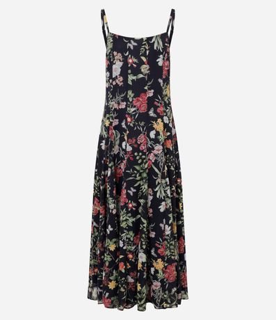 Vestido Long Midi en Chiffon Floral 6