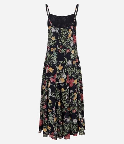 Vestido Long Midi en Chiffon Floral 8