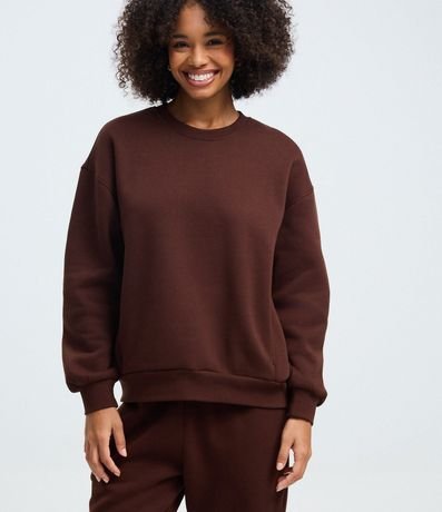 Buzo Básico Cerrado en Algodón con Felpa