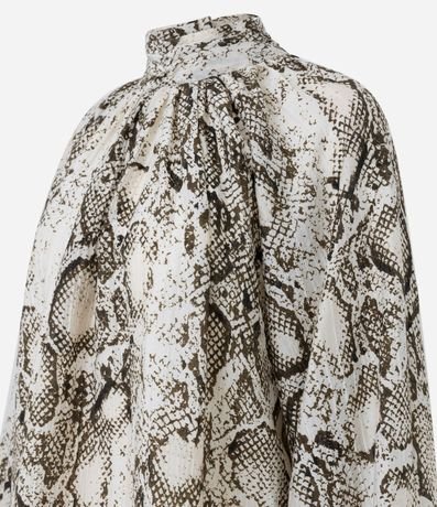 Blusa en Liocel con Manga Abullonada y Estampado Animal Print 7