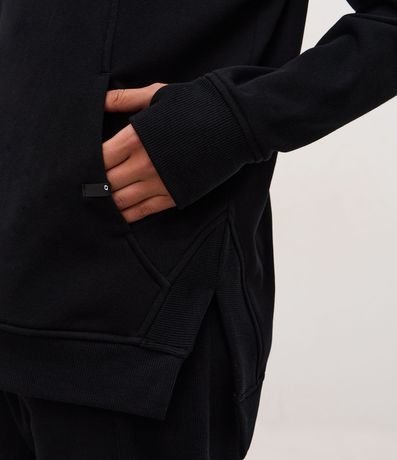 Saco Cerrado Oversized Deportivo en Algodón con Encaje Lateral 3
