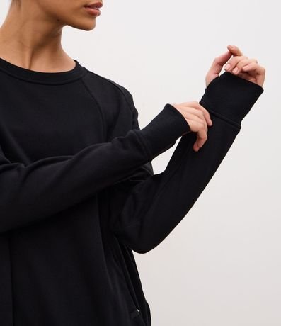 Saco Cerrado Oversized Deportivo en Algodón con Encaje Lateral 4