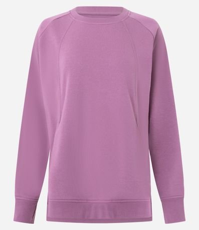 Saco Cerrado Oversized Deportivo en Algodón con Encaje Lateral 5