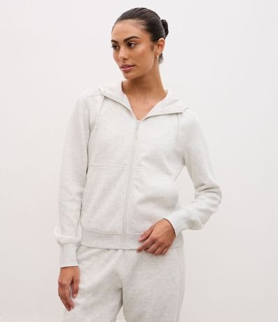 Campera Regular Deportiva en Algodón con Capucha