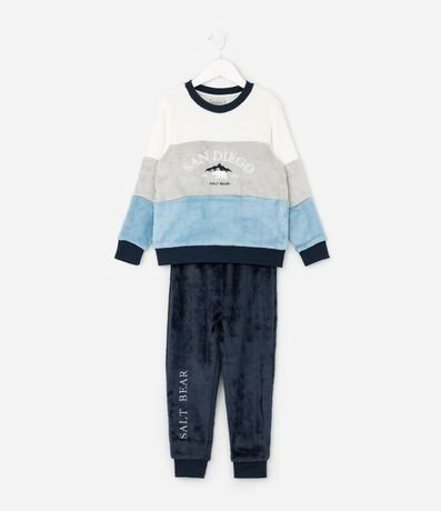 Pijama Infantil en Fleece Estampa de San Diego - Talle 5 a 16 años
