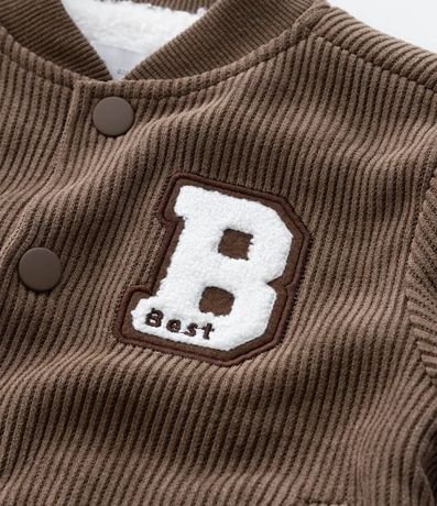 Campera Bomber Infantil en Terciopelo con Forro Sherpa – Talle 1 a 6 años 8