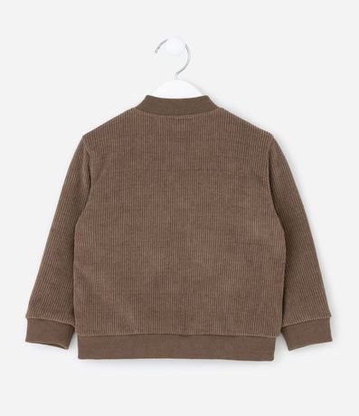 Campera Bomber Infantil en Terciopelo con Forro Sherpa – Talle 1 a 6 años 2