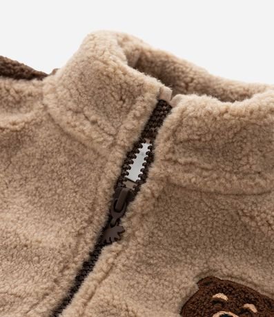 Campera Infantil en Sherpa con Bordado de Osito – Talle 1 a 5/6 años 5