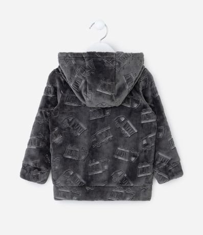 Saco Infantil con Capucha y Estampada Camiones en Relieve – Talle 1 a 6 años 2