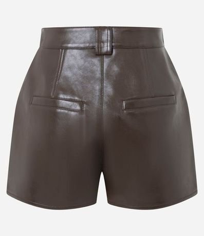 Short Pollera Corto en PU con Bolsillos Delanteros 3