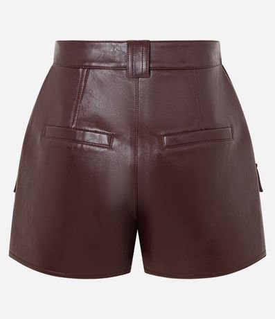 Short Pollera Corto en PU con Bolsillos Delanteros 6