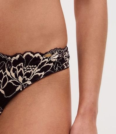 Bombacha Bikini Hilo Doble en Encaje Floral Bicolor 3