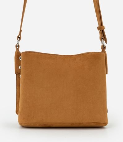 Cartera Mediana Transversal en Gamuza con Detalles Metalizados 3