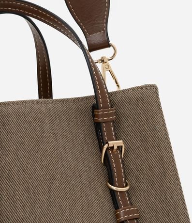 Cartera Satchel Mediana en Sarga con Asa Larga Gorgorão 4