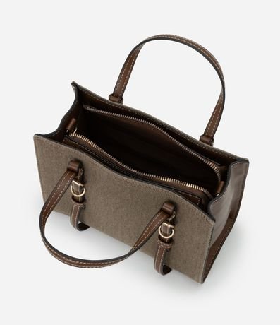 Cartera Satchel Mediana en Sarga con Asa Larga Gorgorão 5