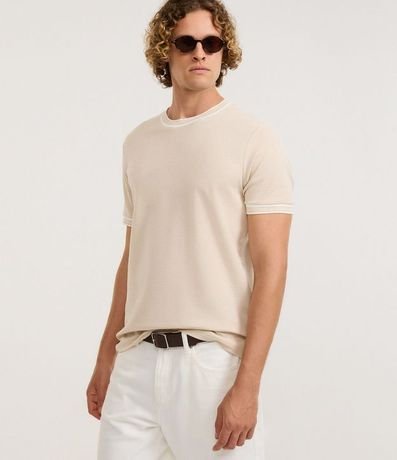 Remera Regular en Algodón Texturizado