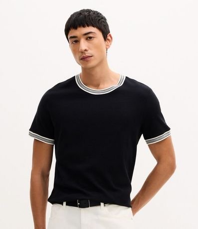 Remera Regular en Algodón Texturizado