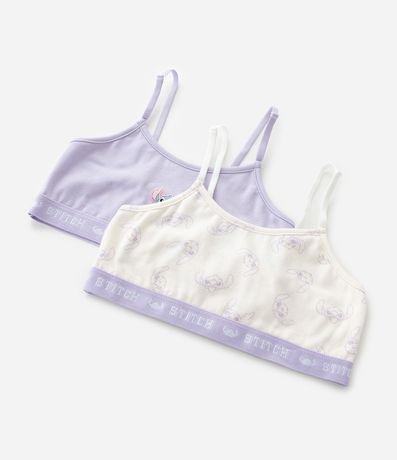 Kit 02 Sutiãs Infantiles en Algodón con Estampa Stitch - Talle 9 A 14 años 7