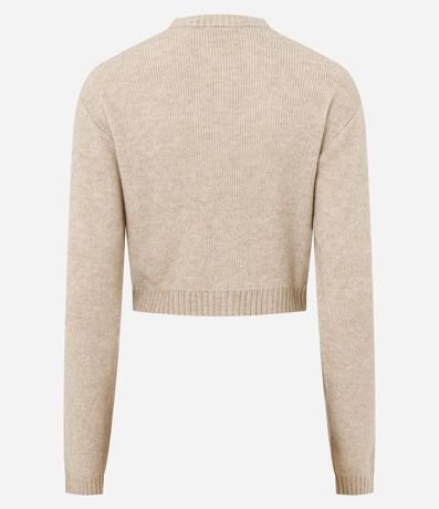 Cardigan Corto en Punto con Textura Atoallada 3