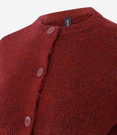 Cardigan Corto en Punto con Textura Atoallada 2