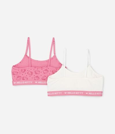 Kit 02 Sutiãs Top Infantiles en Algodón con Elástico Hello Kitty - Talle 9 A 14 años 2