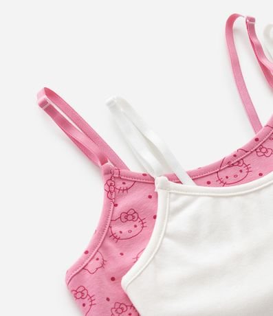 Kit 02 Sutiãs Top Infantiles en Algodón con Elástico Hello Kitty - Talle 9 A 14 años 6