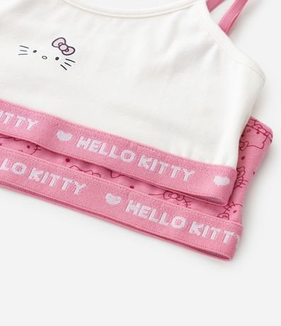 Kit 02 Sutiãs Top Infantiles en Algodón con Elástico Hello Kitty - Talle 9 A 14 años 7