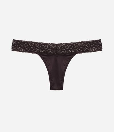 Bombacha Bikini hilo en Microfibra con Detalles en Encaje 6