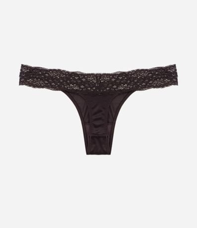 Bombacha Bikini hilo en Microfibra con Detalles en Encaje 7