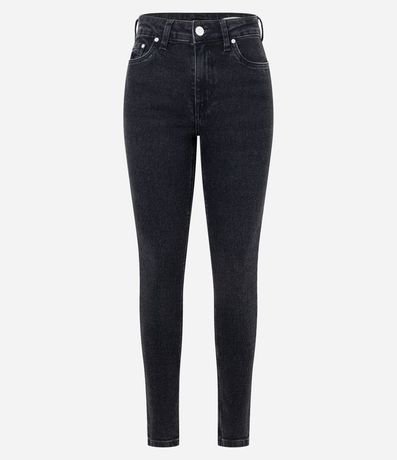Pantalón Skinny en Jeans con Elastano y Cintura Alta