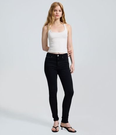 Pantalón Skinny en Jeans con Elastano y Cintura Alta 2