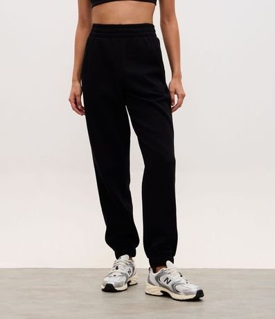 Pantalón Jogger Deportiva en Algodón con Recortes Canelados 3