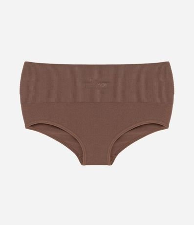 Bombacha Alta en Poliamida Seamless Acanalada