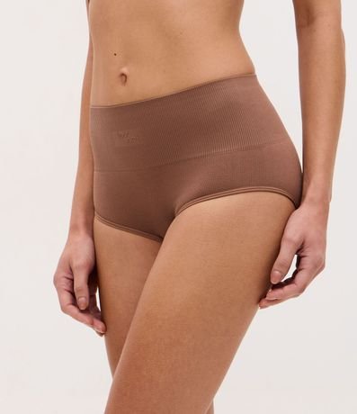 Bombacha Alta en Poliamida Seamless Acanalada 2