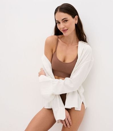 Bombacha Alta en Poliamida Seamless Acanalada 5