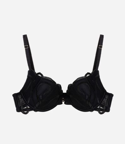 Soutien Push Up en Poliamida con Tule Geométrico y Copa 6