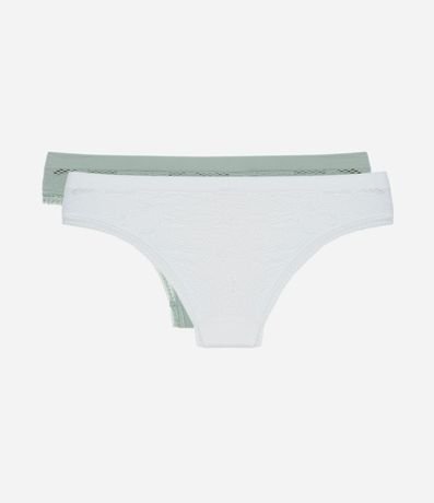 Kit 2x1 Bombacha Bikini Seamless Texturizada 2