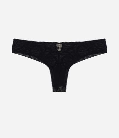 Bombacha Bikini Hilo Doble con Tule Geométrico 6