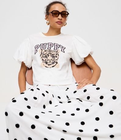 Pollera Long Midi con Marias y Estampa de Lunares 3