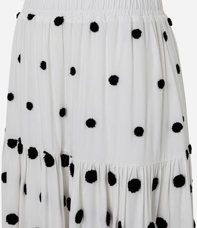 Pollera Long Midi con Marias y Estampa de Lunares 5