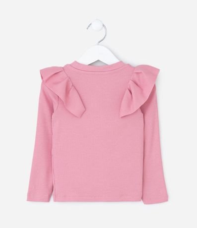 Remera Infantil Acanalada con Volados en los Hombros – Talle 1 a 6 años 2