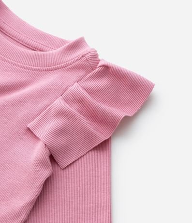 Remera Infantil Acanalada con Volados en los Hombros – Talle 1 a 6 años 5