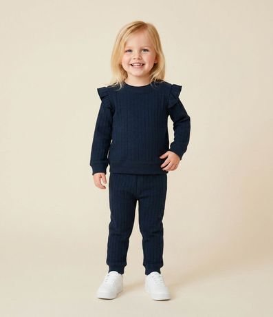 Conjunto Infantil Capitoneada con Saco y Pantalón – Talle 1 a 5/6 años