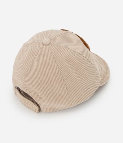 Gorro Infantil en Corderoy con Osito en Chenille – Talle RN a 12 Meses 2