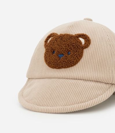 Gorro Infantil en Corderoy con Osito en Chenille – Talle RN a 12 Meses 3