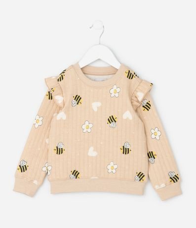Conjunto Infantil Capitoneada con Estampa de Abejas – Talle 1 a 5/6 años 3